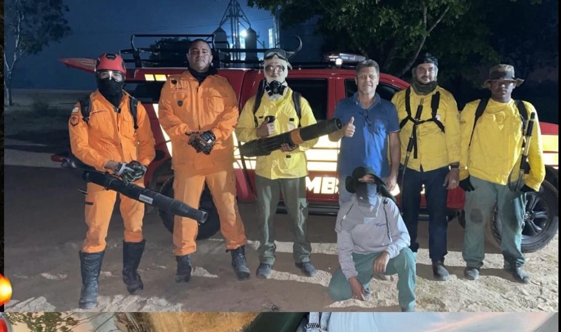 Brigada Ambiental de Divinópolis e Bombeiros debelam incêndio às margens da TO-080