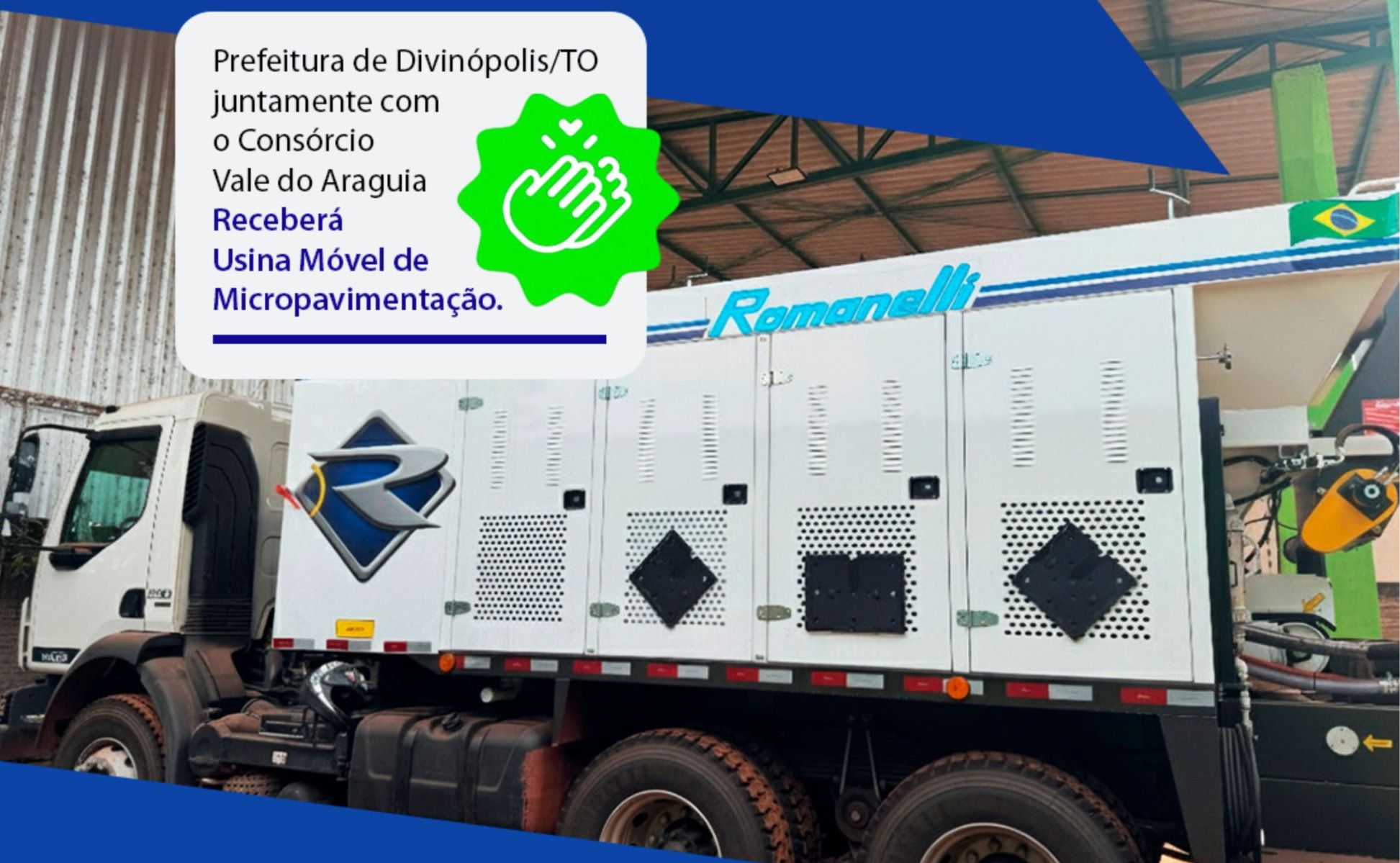 Vale do Araguaia recebe Usina de Asfalto que será apresentada nesta sexta-feira ao custo de 2 milhões e 500 mil reais