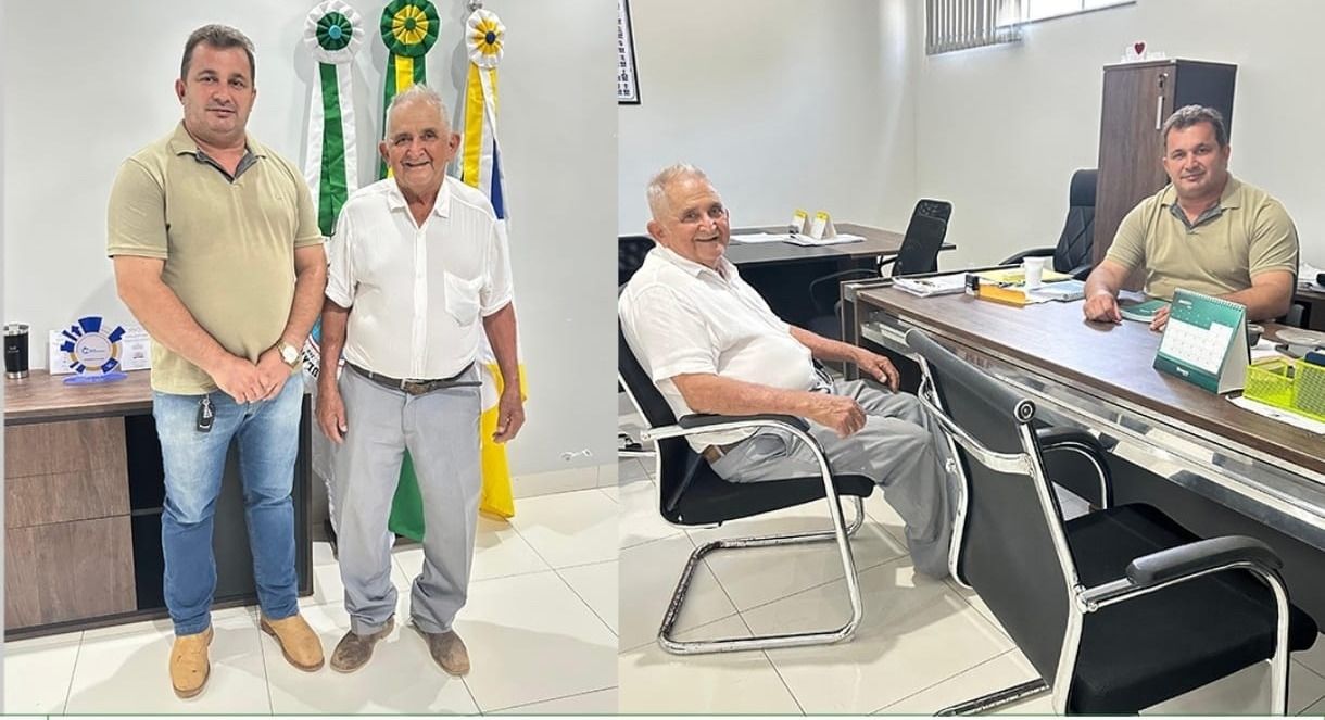 Prefeito Manoel Moura recebe ex-prefeito de Divinópolis, João Mineiro, para diálogo em Abreulândia