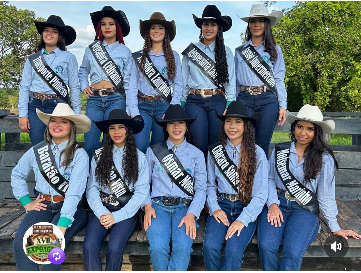 Dez candidatas concorrerão ao título de Garota Expoagro 2025 na Exposição Agropecuária de Abreulândia