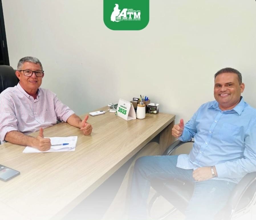 Presidente Big Jhow recebe prefeito de Ipueiras, Neto Aires, em visita institucional à sede da ATM em Palmas