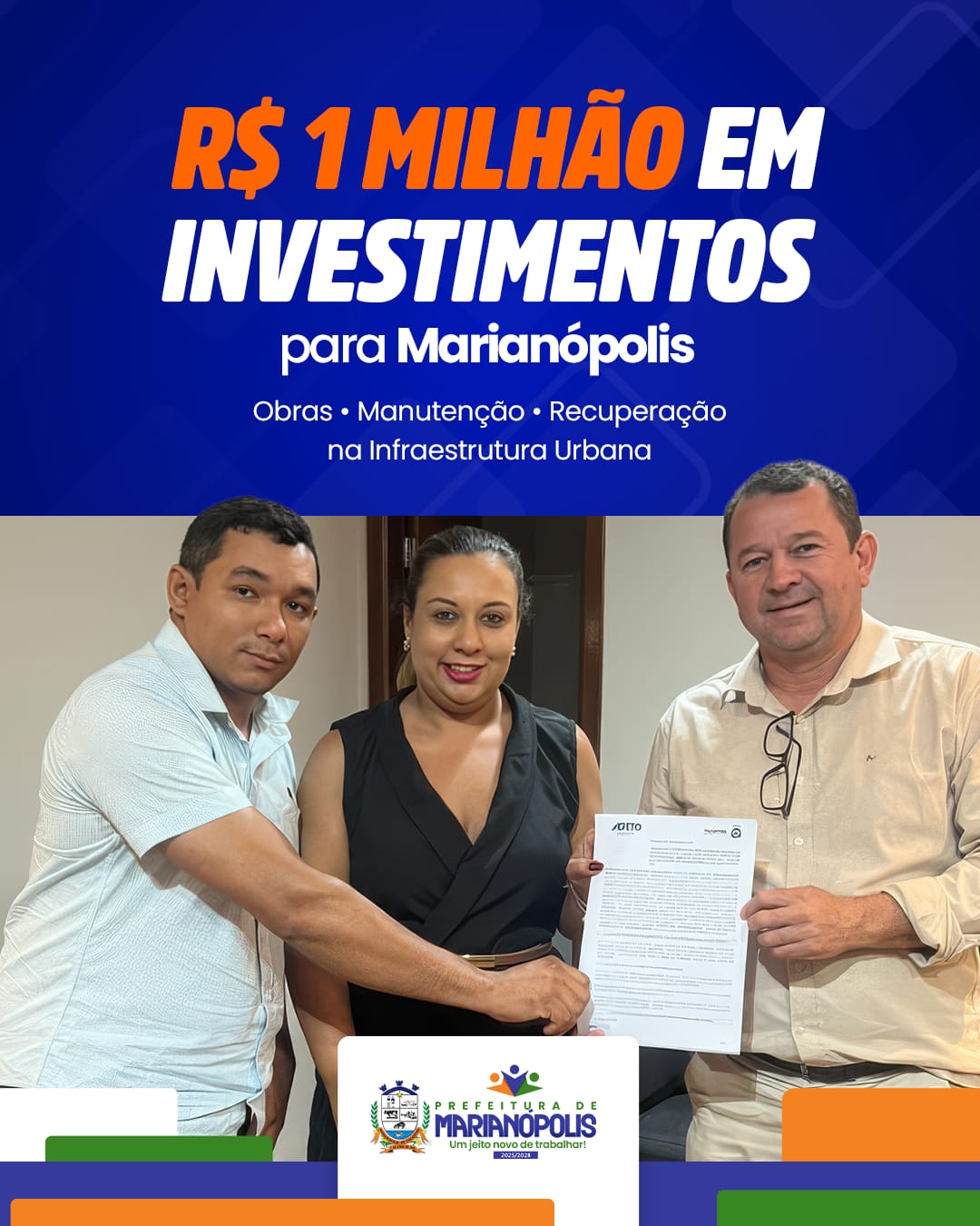 Governo do Tocantins garante R$ 1 milhão em investimentos para Marianópolis após visita do prefeito Saulo Barbosa