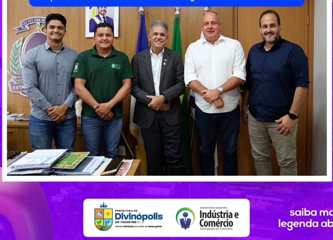 Prefeitura de Divinópolis discute avanços para o comércio e agricultura familiar em reunião com secretário estadual em Palmas