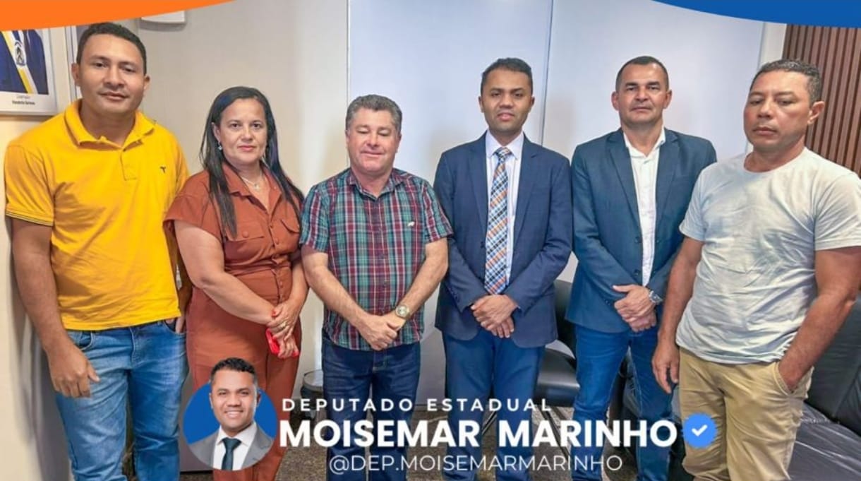Vereadores de Abreulândia se reúnem com deputado estadual Mosemar Marinho na Assembleia Legislativa