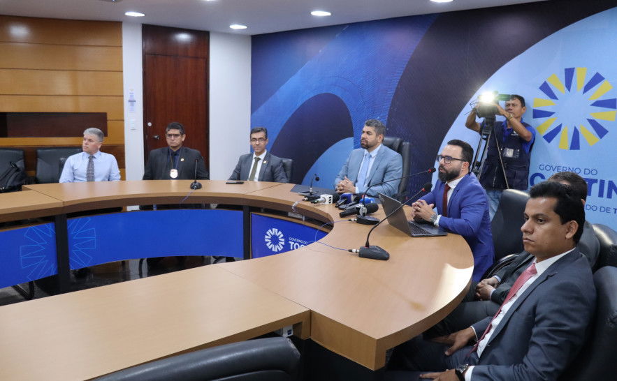 Em coletiva de imprensa, Polícia Civil apresenta detalhes da investigação que resultou na prisão de liderança criminosa do Tocantins no Rio de Janeiro