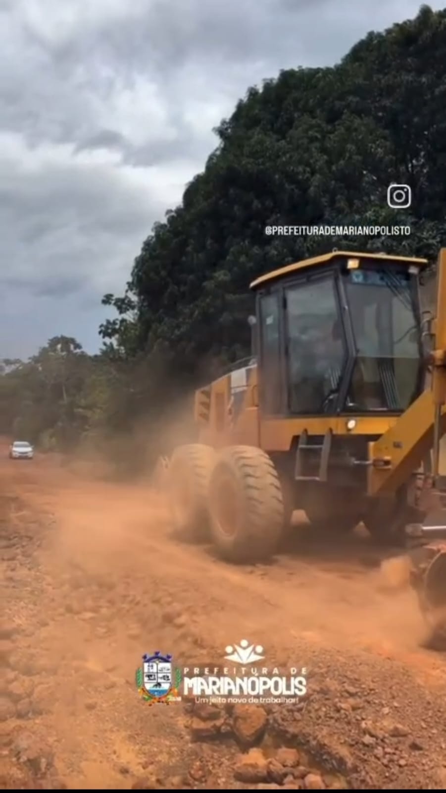 Prefeitura de Marianópolis intensifica recuperação de estrada para o assentamento Piracema após período chuvoso
