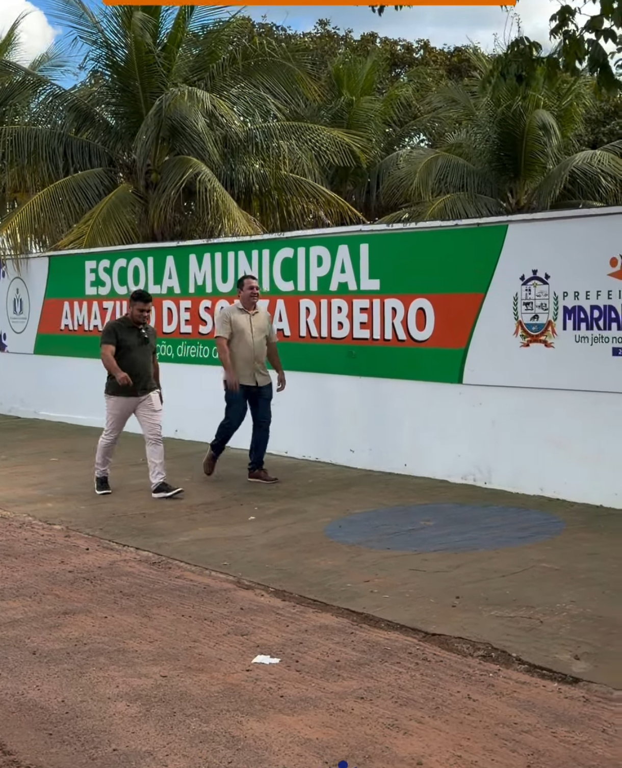 Prefeito Saulo Barbosa e secretário Robson Campelo acompanham melhorias na Escola Amazílio de Souza Ribeiro em Marianópolis