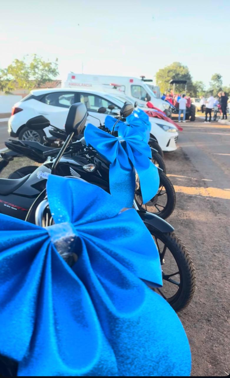 Caseara recebe quatro motocicletas para ações dos agentes de saúde nos 37 anos do município