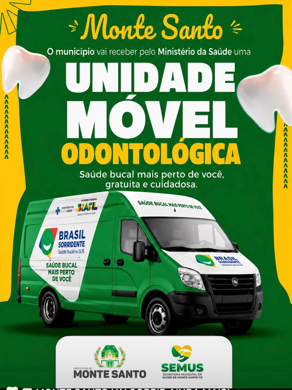Monte Santo do Tocantins anuncia recebimento de Unidade Móvel Odontológica para ampliar atendimento à população