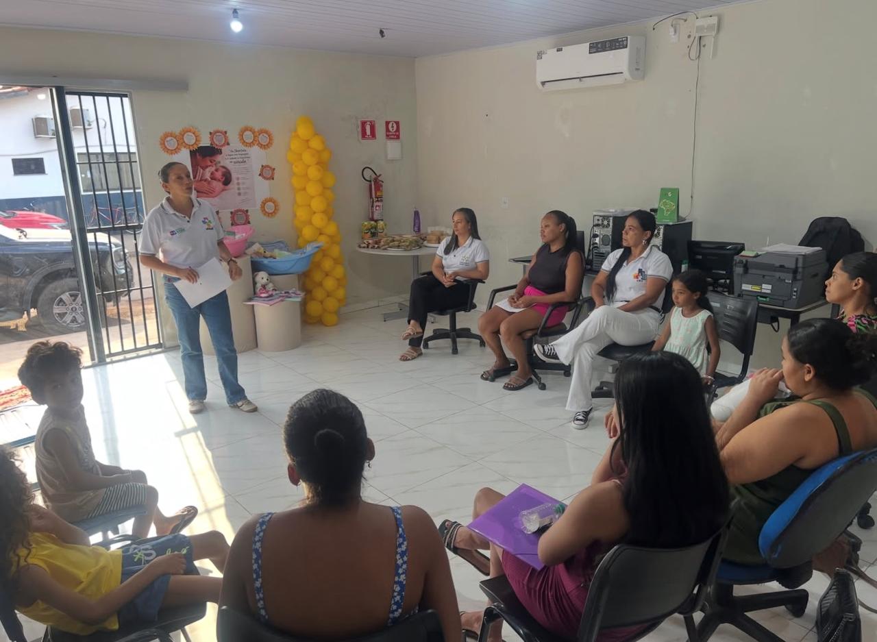 Grupo de Gestantes de Abreulândia participa de encontro sobre Shantala e fortalecimento do vínculo com o bebê
