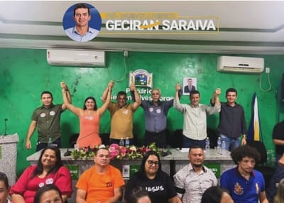 Prefeitos Irmão Geciran e Isaías Piagem levam apoio político a convenção de Manoel Moura em Abreulândia