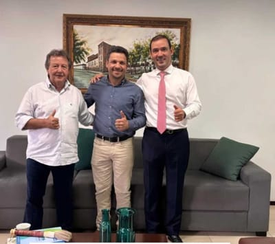 Prefeito eleito Marcos do Chico visita gabinete de Alves e Gomes  em Busca de Recursos para Caseara