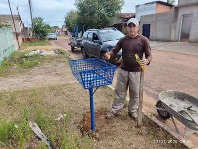 Divinópolis do Tocantins recebe 600 cestos de lixo para reforçar políticas públicas ambientais