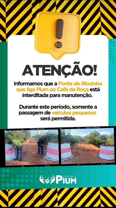 Após Dr. Danilo solicitar recuperação da ponte que passa pelo Riozinho, em Pium, obras são iniciadas