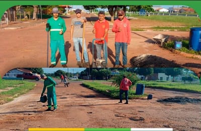 Operação tapa buraco corrige gargalos nas vias públicas de Monte Santo do Tocantins
