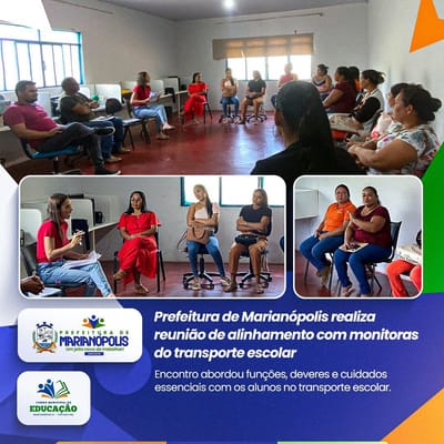 Prefeitura de Marianópolis promove reunião com monitoras do transporte escolar