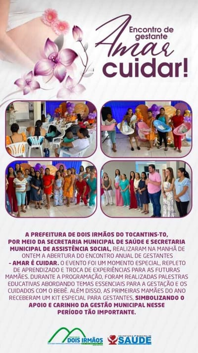 Dois Irmãos do Tocantins promove 1º Encontro das Gestantes de 2025