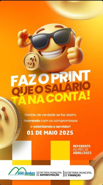 Prefeitura de Dois Irmãos do Tocantins Efetua Pagamento dos Servidores no Dia 1º de Maio