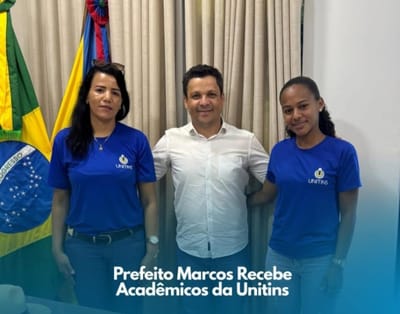 Prefeito Marcos do Chico e Presidente Suair Mariano recebem acadêmicas da Unitins em Caseara