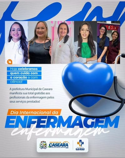 Prefeitura de Caseara celebra Dia da Enfermagem com homenagem aos profissionais da referida área