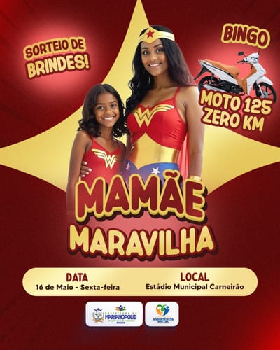 Marianópolis se prepara para grande homenagem às mães nesta sexta-feira com sorteio de moto zero km