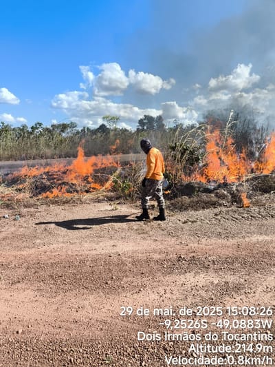 Defesa Civil de Dois Irmãos do Tocantins inicia temporada de prevenção com queimadas controladas na zona rural