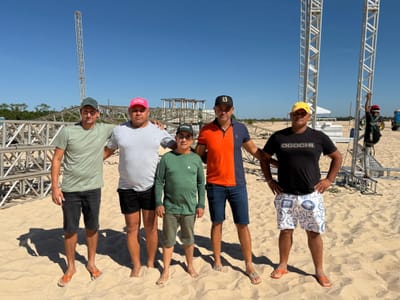 Vereadores de Caseara realizam visita institucional à estrutura da Praia da Ilha para acompanhar preparativos da temporada de veraneio 2025