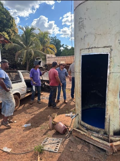 Prefeito Marcos do Chico visita P.A. Araguaia e acompanha manutenção em sistema de abastecimento de água