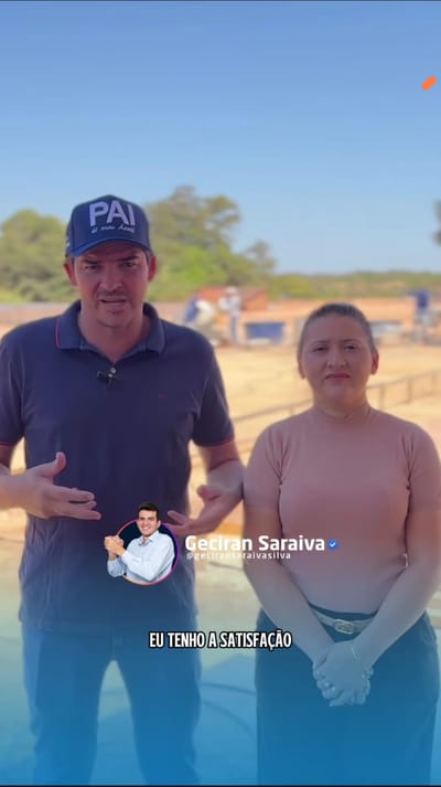 Prefeito Geciran Saraiva visita obras da nova escola municipal de tempo integral em Dois Irmãos do Tocantins