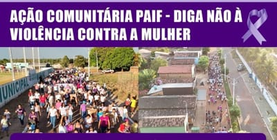 Abreulândia realiza ato público do Agosto Lilás em defesa das mulheres