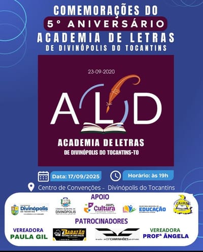 A Academia de Letras de Divinópolis do Tocantins - TO, realiza comemorações