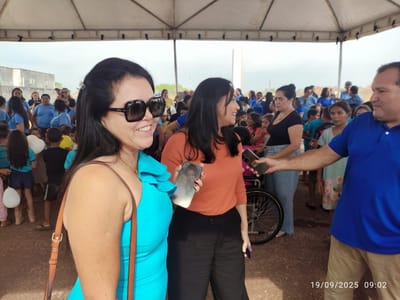 Primeira-dama Lenildes Vieira participou do lançamento de obras do PAC em Divinópolis do Tocantins