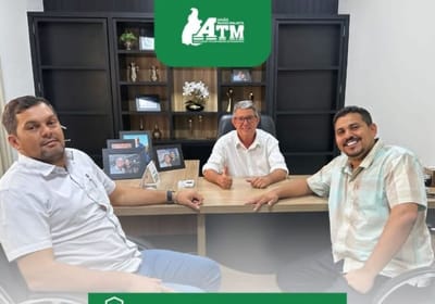 Presidente da ATM, Big Jhow, recebe prefeitos de Babaçulândia e Recursolândia em reunião institucional em Palmas
