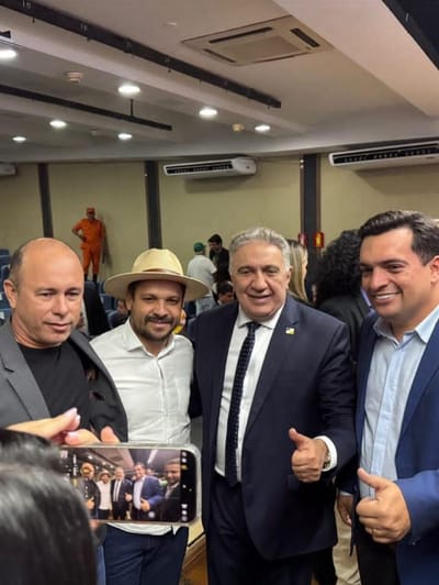 Prefeito Marcos do Chico, Vereador Marcos da Valdecir e Hemilly no lançamento do Plano Safra da Agricultura Familiar no Tocantins