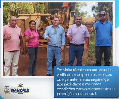 Prefeito Saulo Barbosa e vereadores acompanham recuperação das estradas vicinais em Marianópolis