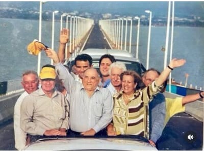 Nilmar Ruiz relembra inauguração da Ponte da Amizade com foto de 2002 e destaca marco histórico no desenvolvimento de Palmas