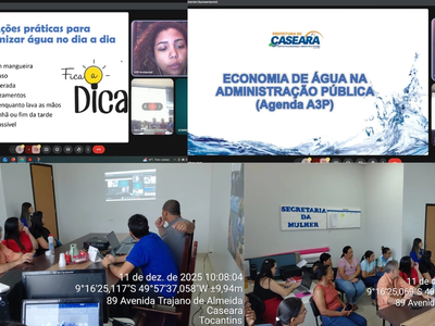 Prefeitura de Caseara realiza palestra da A3P sobre economia de água na administração pública