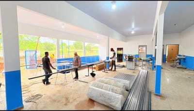 Prefeito Marcos do Chico visita obras da nova sede da Educação em Caseara