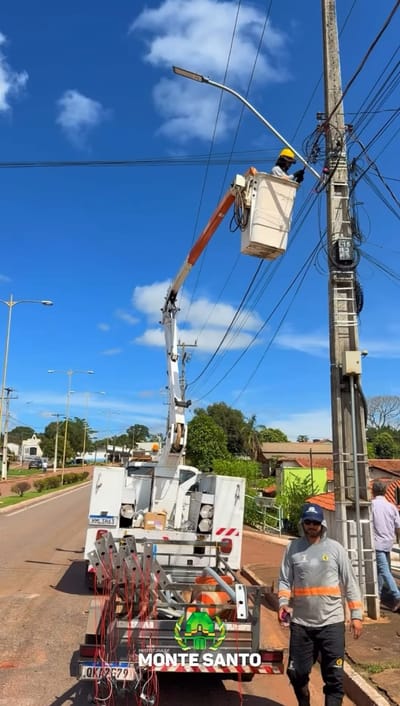 Monte Santo do Tocantins inicia implantação de iluminação pública em LED