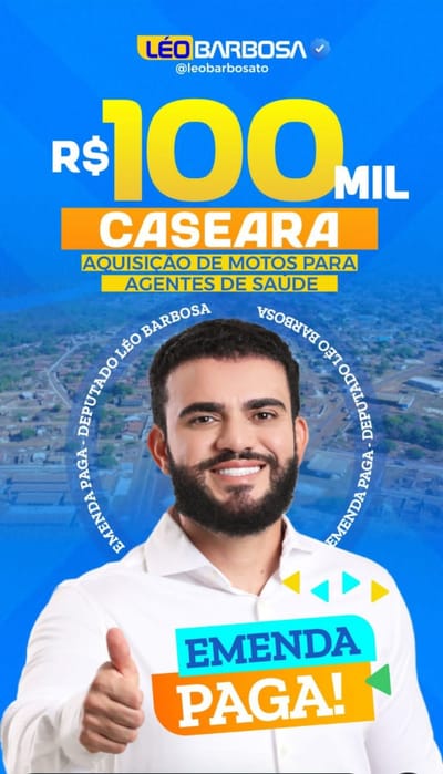 Emenda de Léo Barbosa intermediada por Suair e Venuza viabiliza aquisição de motos em Caseara