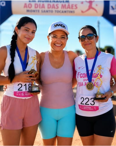 1ª Corrida em homenagem ao Dia das Mães reúne famílias e atletas em Campina Verde, em Monte Santo do Tocantins