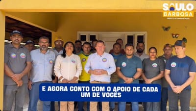 Saulo Barbosa agradece votação de aliados e pede mais apoio a Vicentinho Júnior no segundo turno
