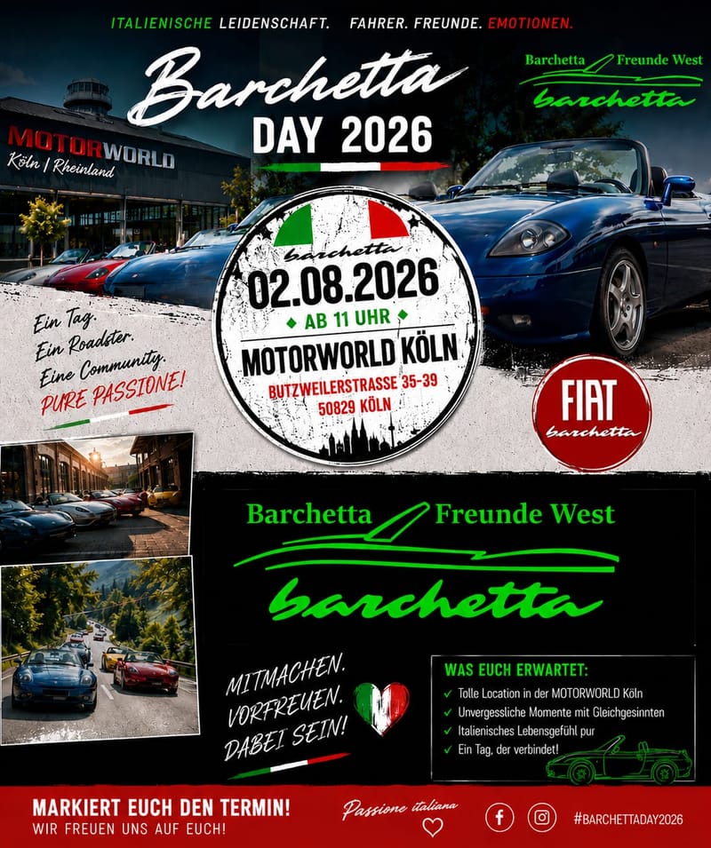 Großes barchetta treffen in Köln