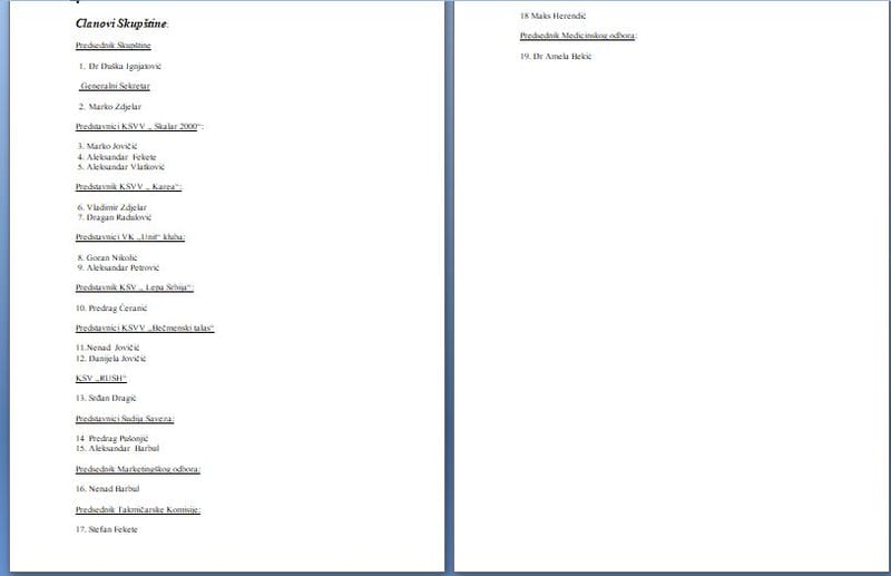 Clanovi Skupstine BSSVV 2020