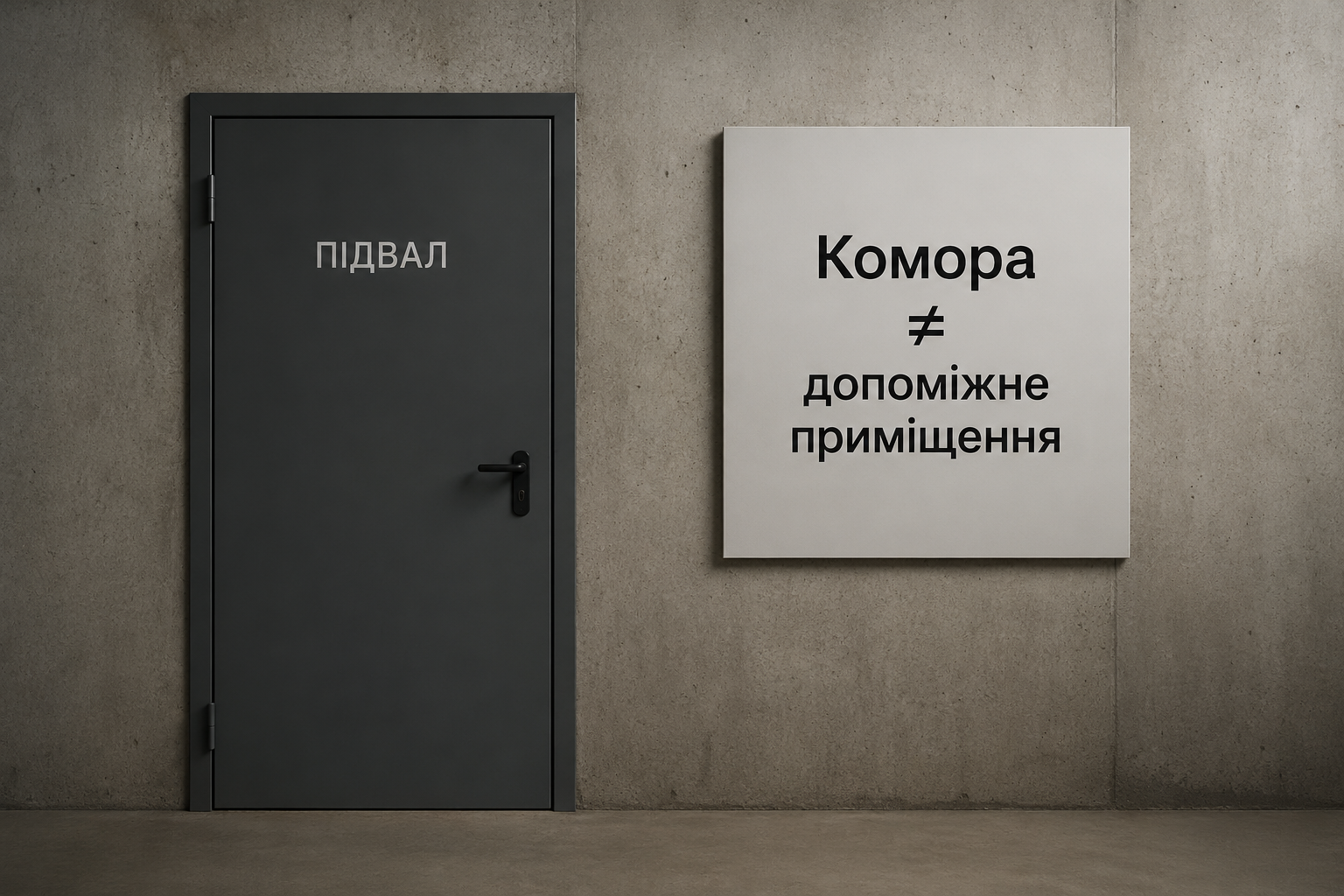 Комора у підвалі — ще не допоміжне приміщення.