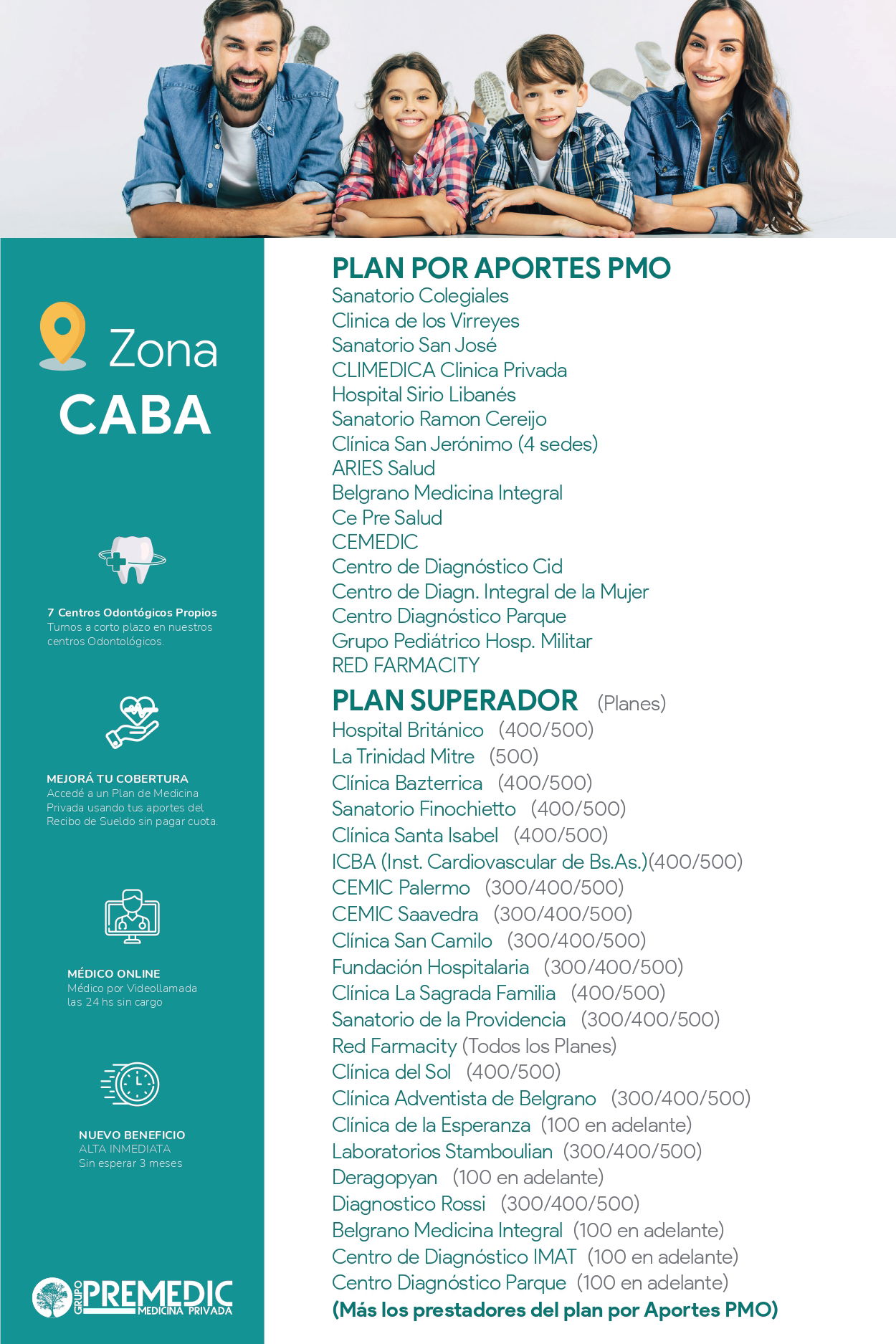 Premedic - Plan por aportes CABA