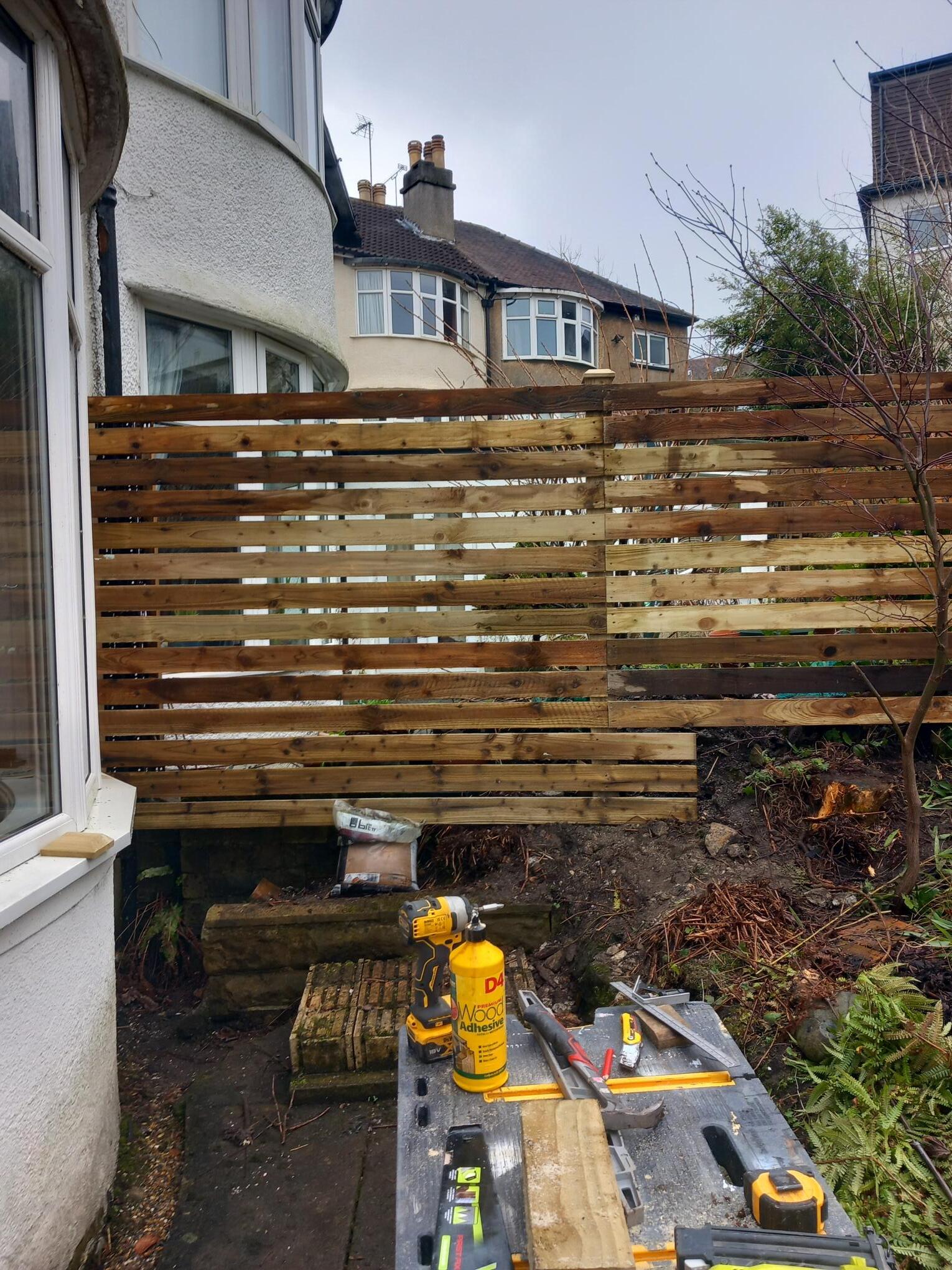 Stepped Fencing Work