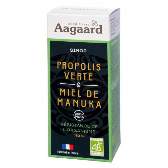 Sirop à la propolis verte et au miel de manuka