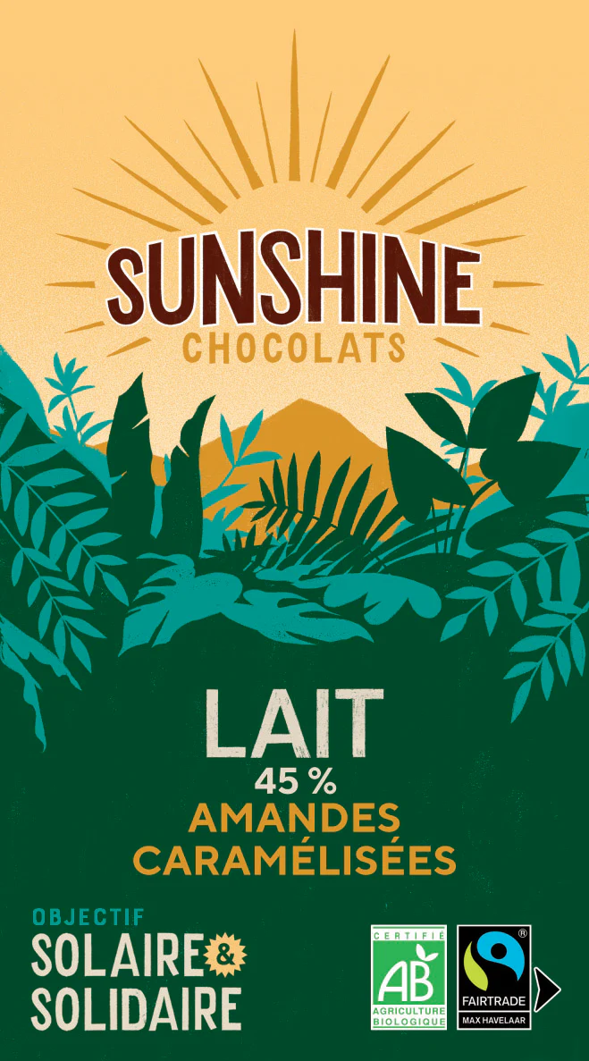 Lait 45% amandes caramélisées