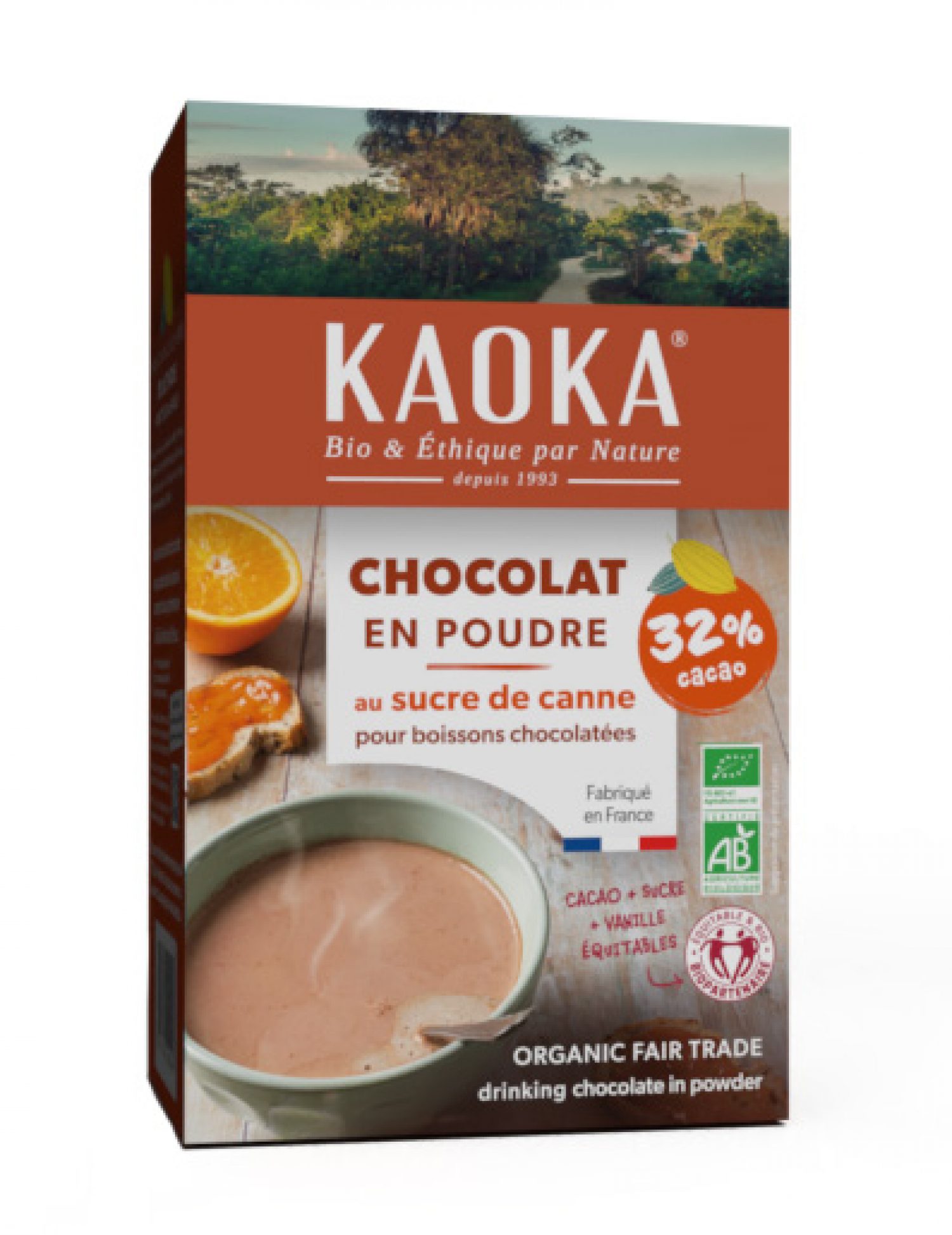 Chocolat en poudre sucré pour petit déjeuner